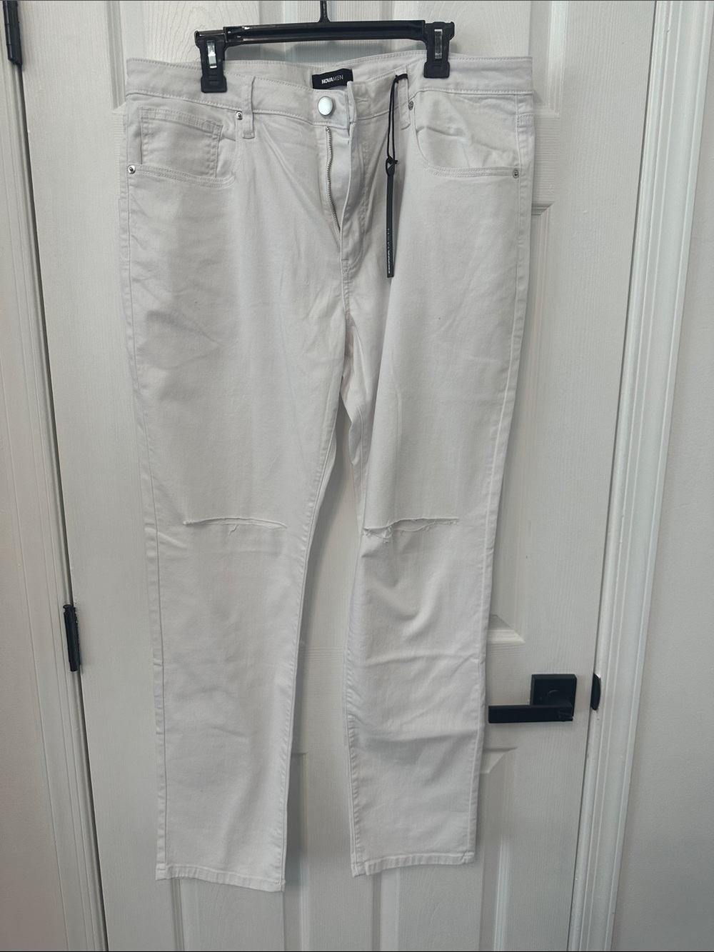 Fashion Nova Men's Straight-Leg Jeans - Off-White